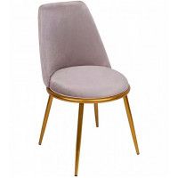 Стул AksHome STELLARY ECONOM (Стеллари Эконом) серый велюр/золотой